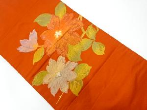 枝花模様織出し名古屋帯